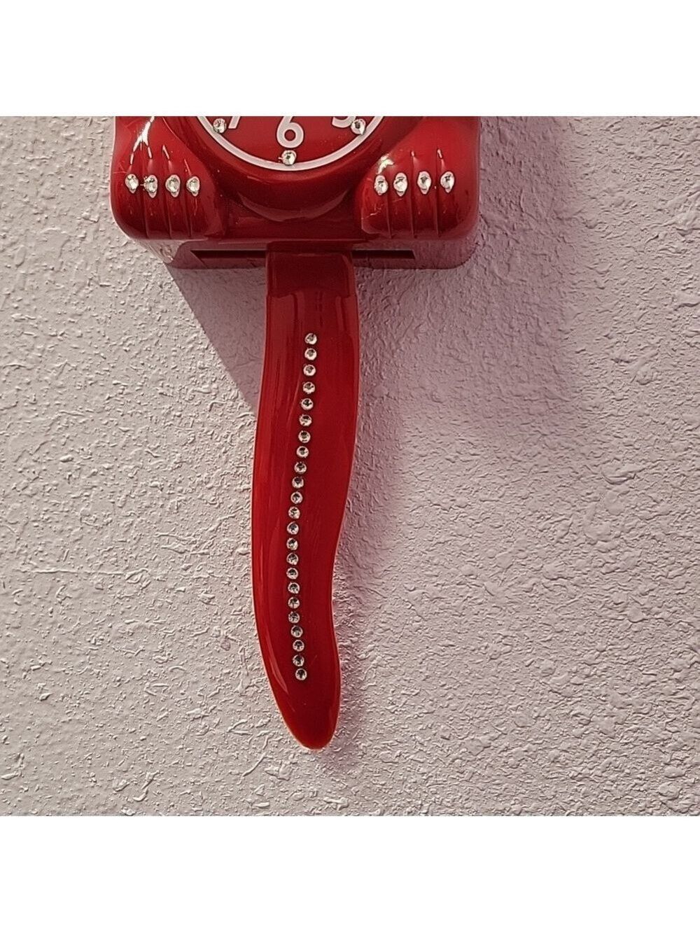 SUPER RARE JEWELED 75th Anniversary Red Kit-Cat Klock Clock - Picture 4 of 5